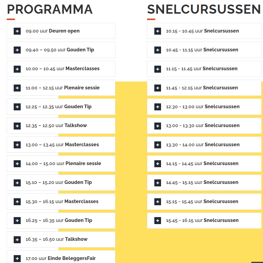 Beleggersfair2021 programma